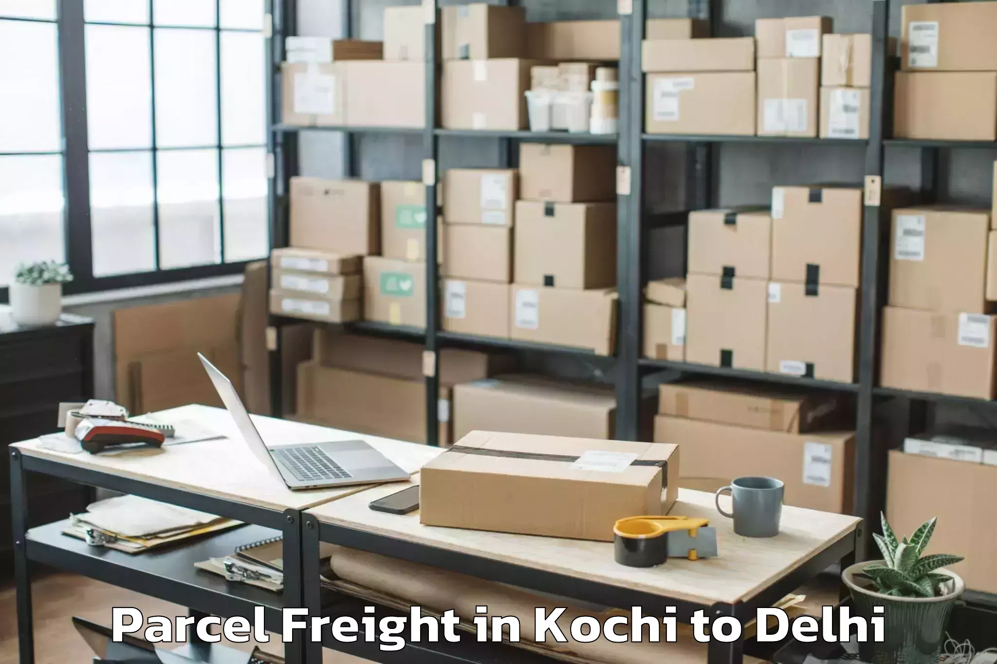 Kochi to University Of Delhi Parcel Freight